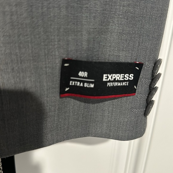 Grey Suit Jacket Express Slim Fit - Picture 2 of 4